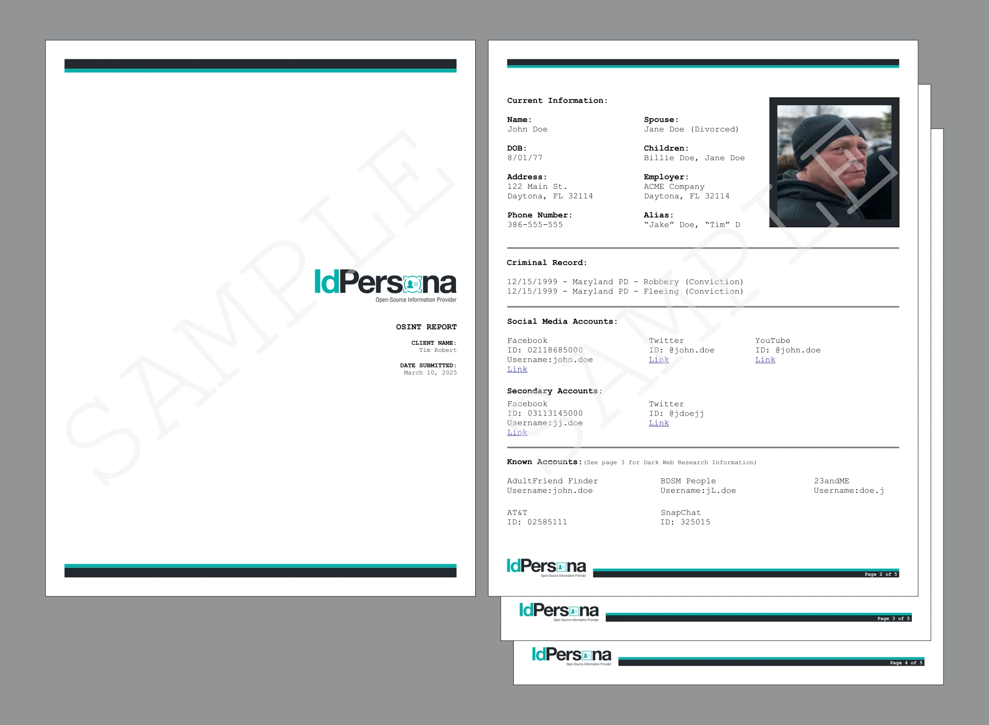 idPersona | Sample Report